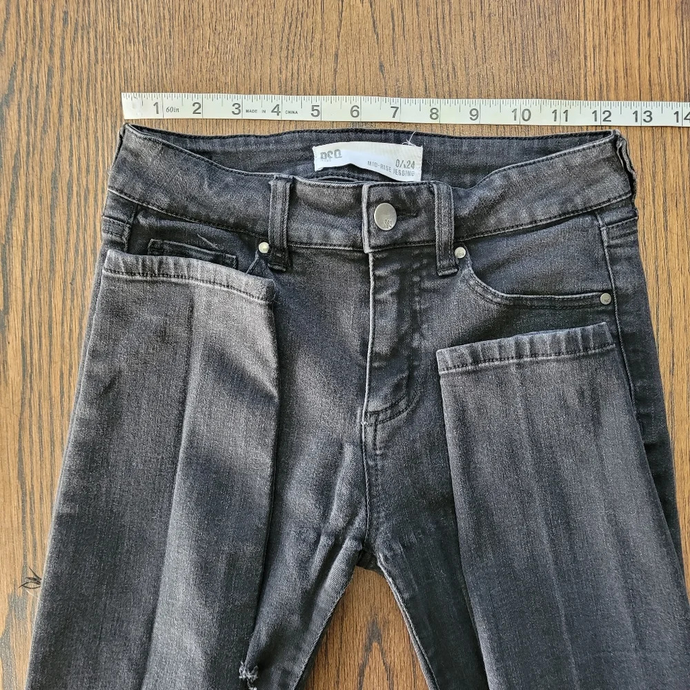 RSQ Mid-rise Destroyed Distressed Black Jegging Jeans Size Women's 0/24 - Picture 7 of 12